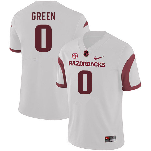 Men #0 AJ Green Arkansas Razorbacks College Football Jerseys Sale-White